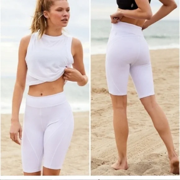 Free People | High-Rise Baby Biker Shorts - Picture 3 of 4